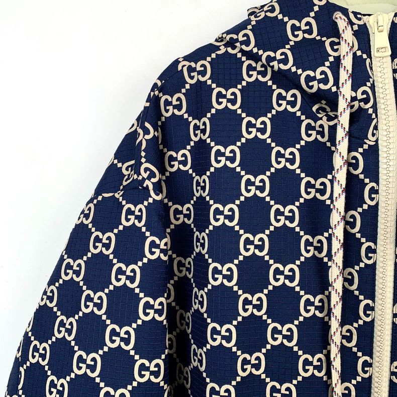 Gucci Gucci Color-blocked old flower full-print hooded zipper jac Size US S / EU 44-46 / 1 - 3 Thumbnail