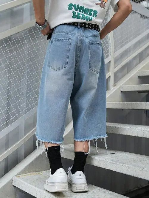 Japanese Brand Vintage Retro Denim Y2K jeans jorts shorts Size US 36 / EU 52 - 2 Thumbnail