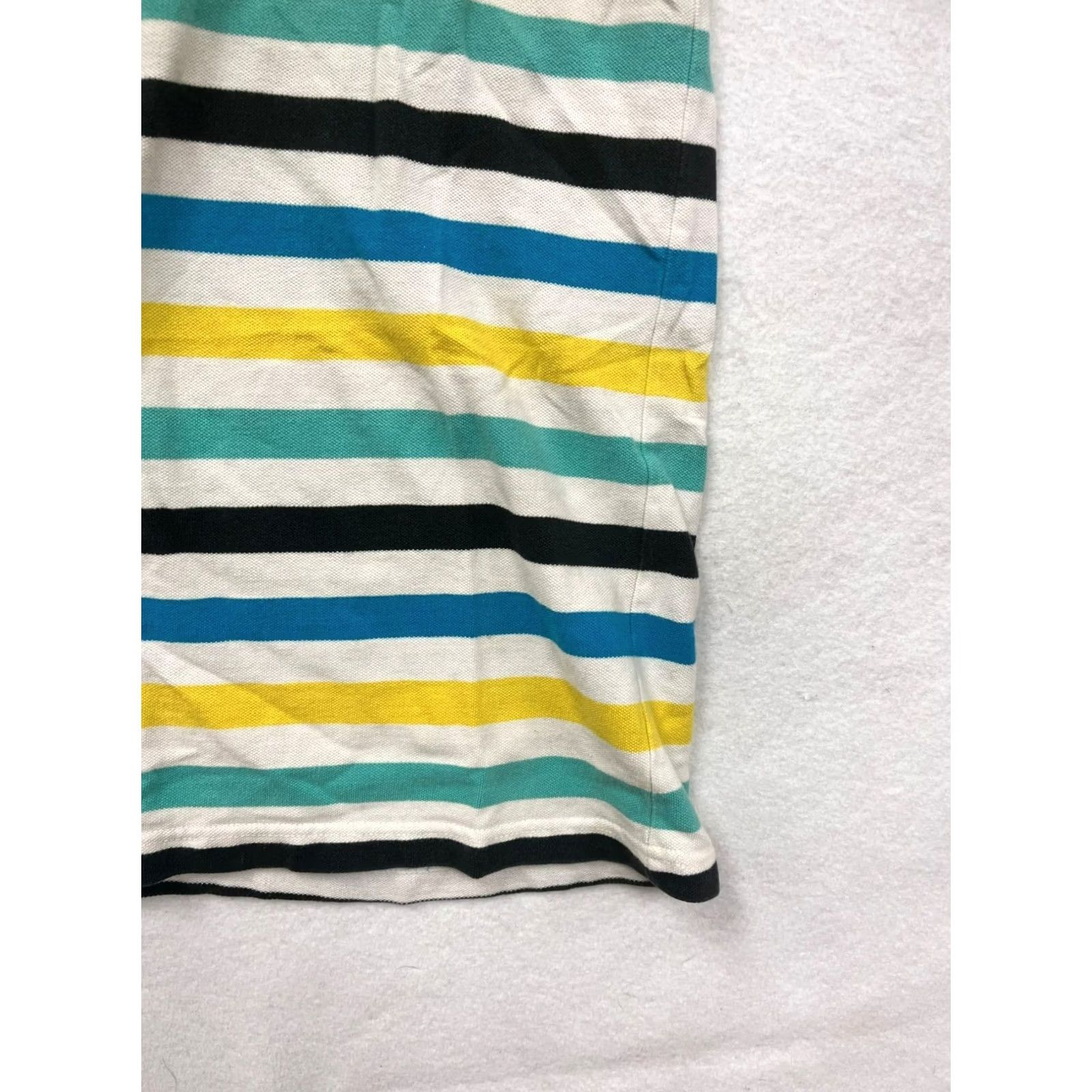Southpole VINTAGE Southpole Polo Shirt Mens L Striped Yellow Blue Green White 6848 Size US L / EU 52-54 / 3 - 7 Thumbnail