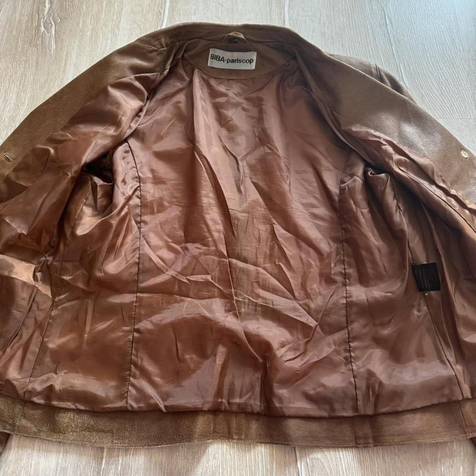 Vintage Vintage BIBA Pariscop Leather Jacket 2 Button Brown Womens M Size M / US 6-8 / IT 42-44 - 5 Thumbnail