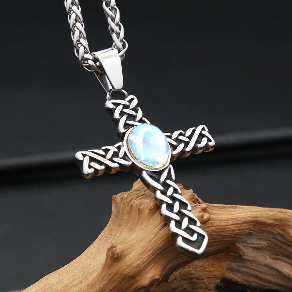 Vintage Nordic Viking Celtics Knot Cross Pendant Necklace Size ONE SIZE - 3 Thumbnail