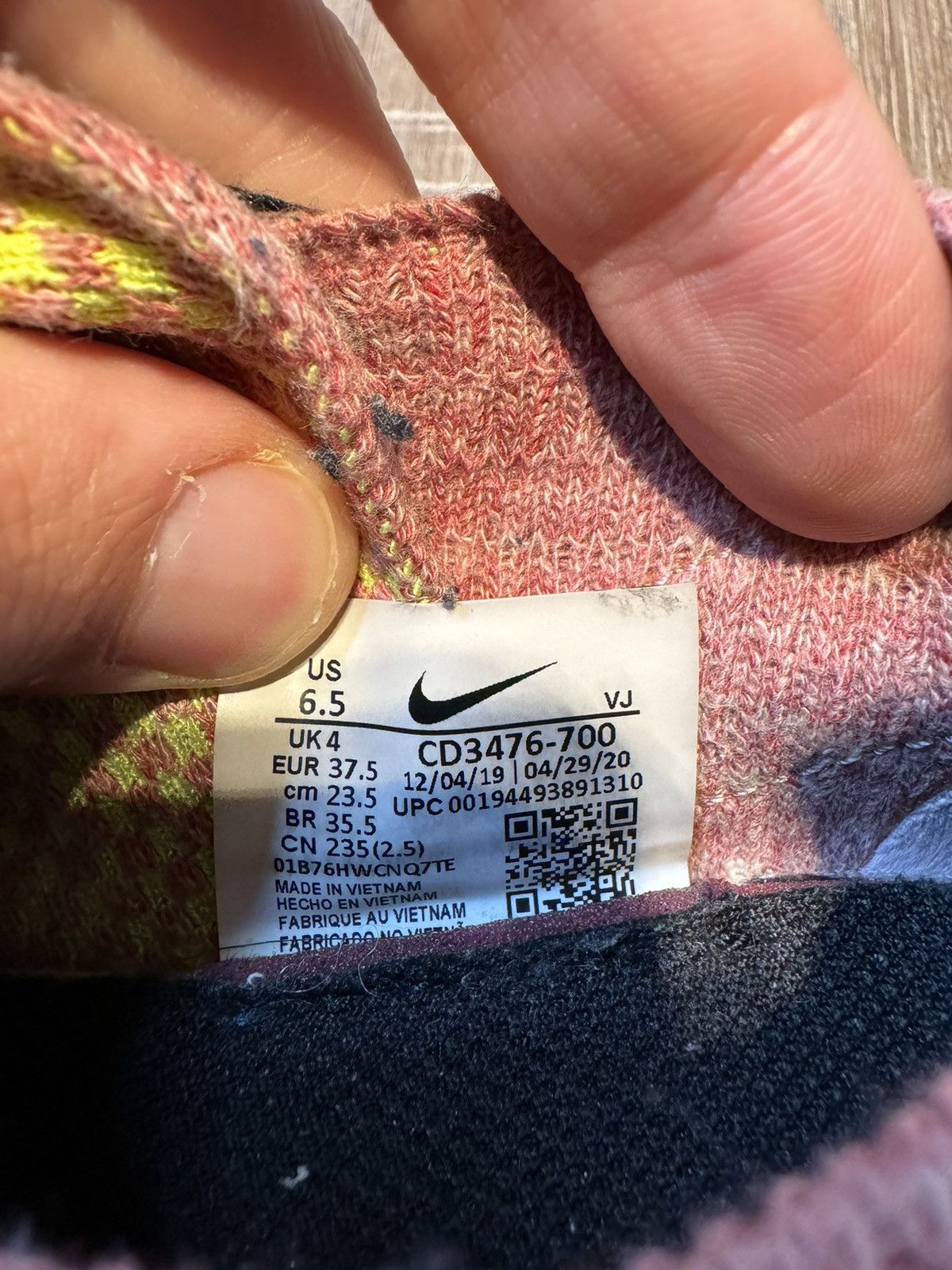 Nike Nike Space Hippie 04 Light Arctic Pink Womens Size 6.5 Size US 6.5 / IT 36.5 - 7 Thumbnail