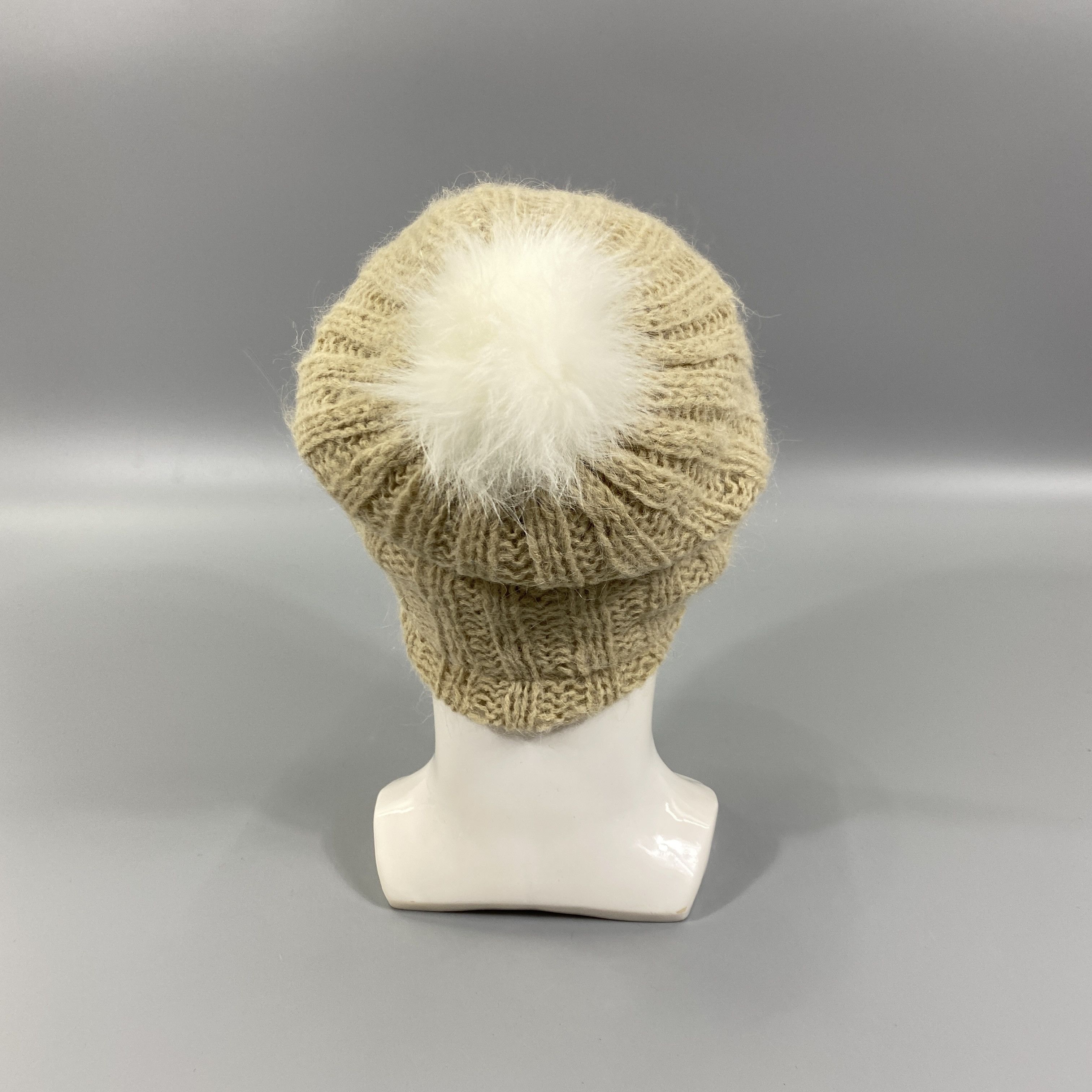 Japanese Brand Crochet Beanie Hats With Pom Pom -BN943 Size ONE SIZE - 3 Thumbnail