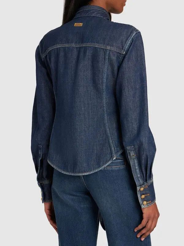 Balmain o1y0525 Denim Jacket in Blue Size S / US 4 / IT 40 - 5 Thumbnail