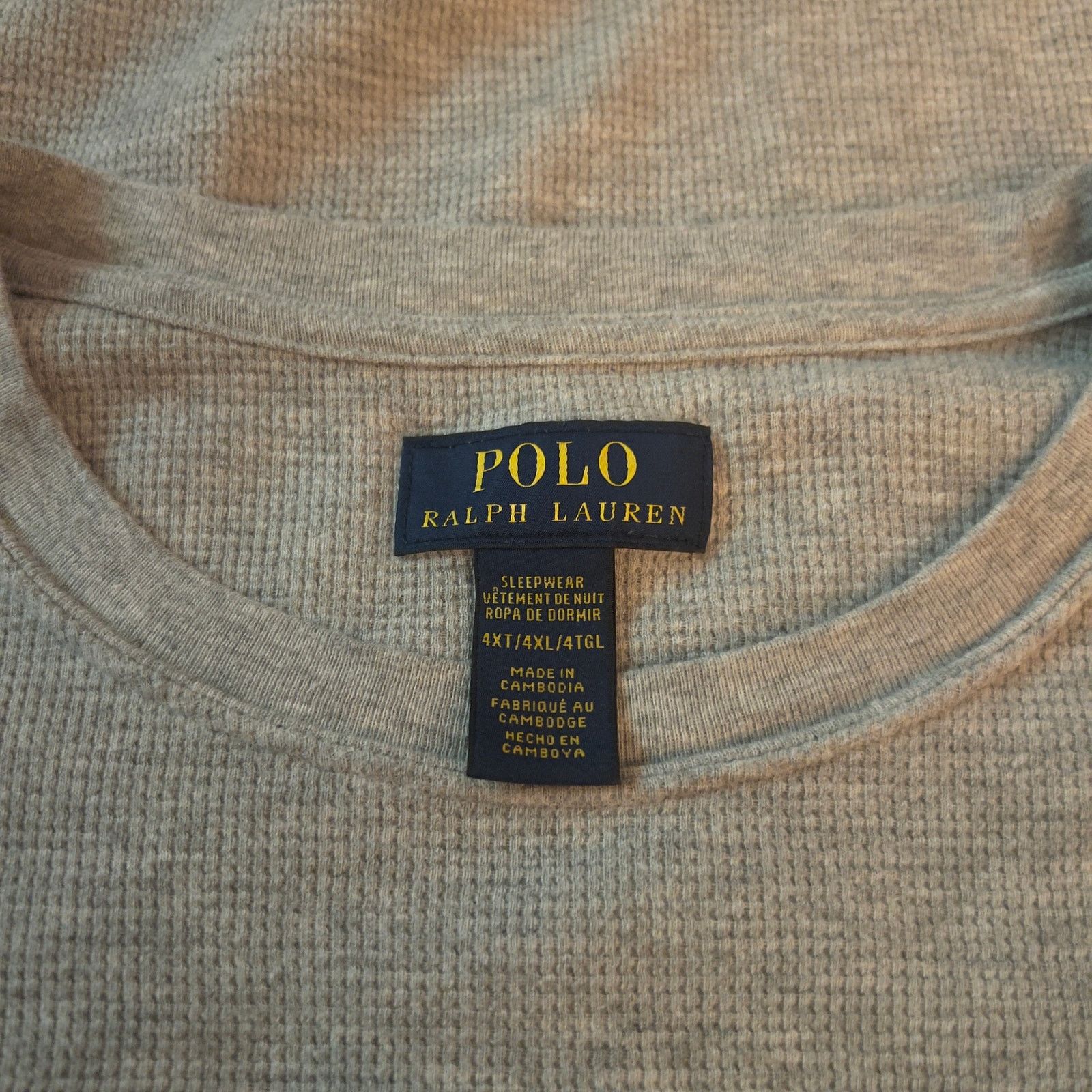 Ralph Lauren Polo Ralph Lauren Men's Gray Polo Bear 4XL Waffle Knit Size US XL / EU 56 / 4 - 3 Thumbnail