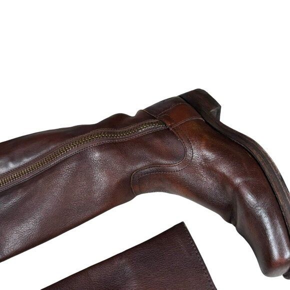 Frye FRYE Heath Women’s Sz 5.5 B Outside Zip Brown Leather Boots Size US 5.5 / IT 35.5 - 12 Thumbnail