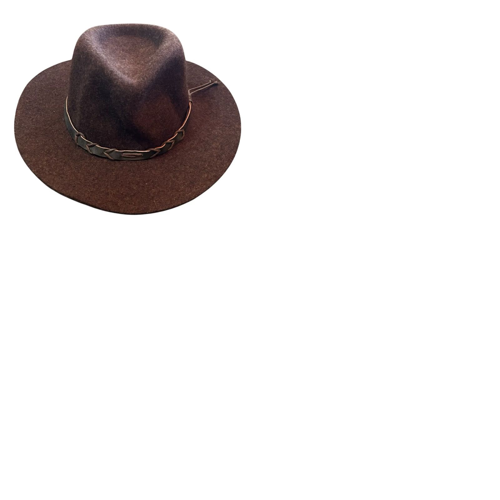 Eddie Bauer VINTAGE Eddie Bauer Lite Felt 100% Wool Fedora Hat Brown Leather Band Small/Medium Size ONE SIZE - 11 Thumbnail