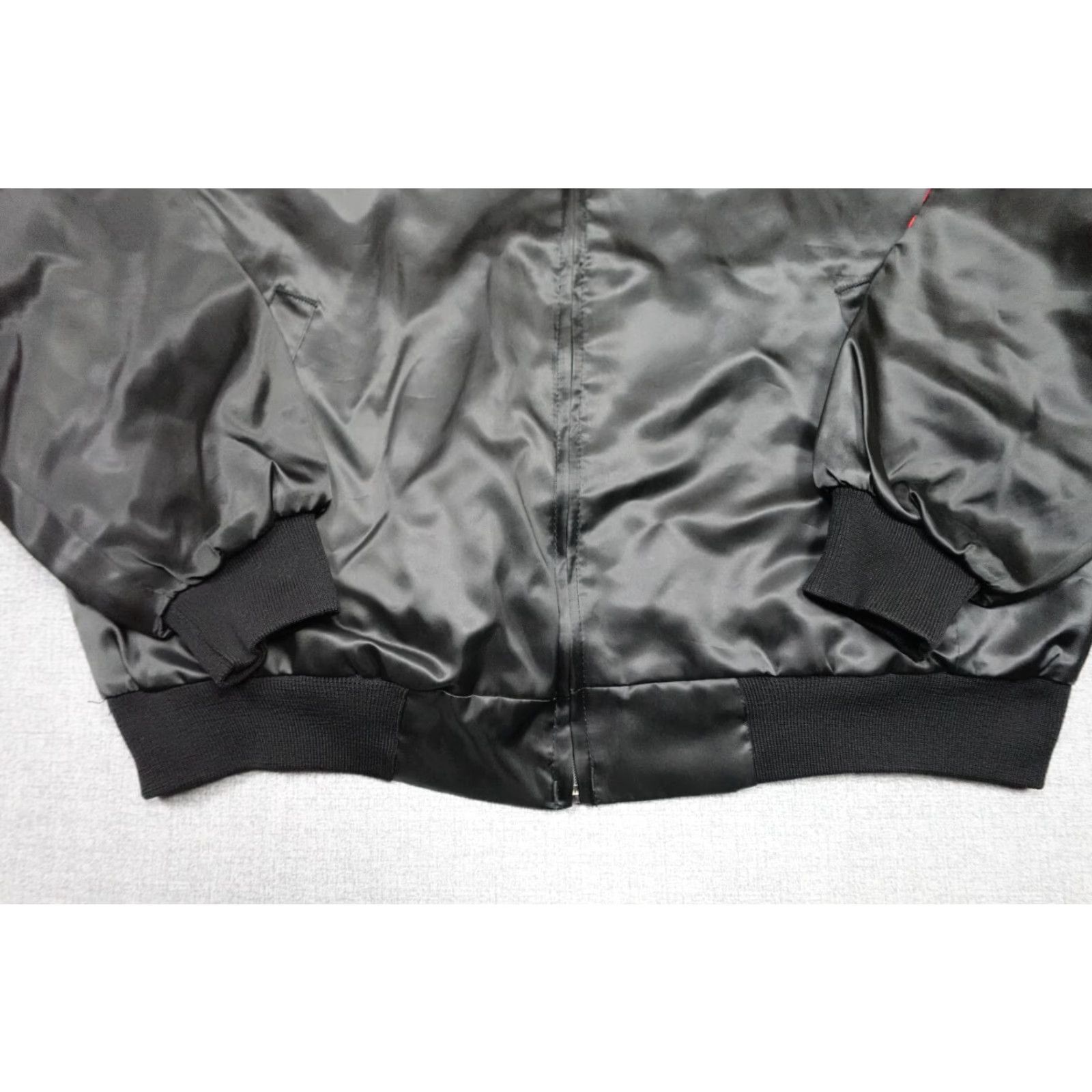 Dunbrooke VINTAGE Dunbrooke Red Bomber Jacket Mens XL Satin Cars Racing Pattern Solid Nylon Stand-Up Collar Size US XL / EU 56 / 4 - 3 Thumbnail