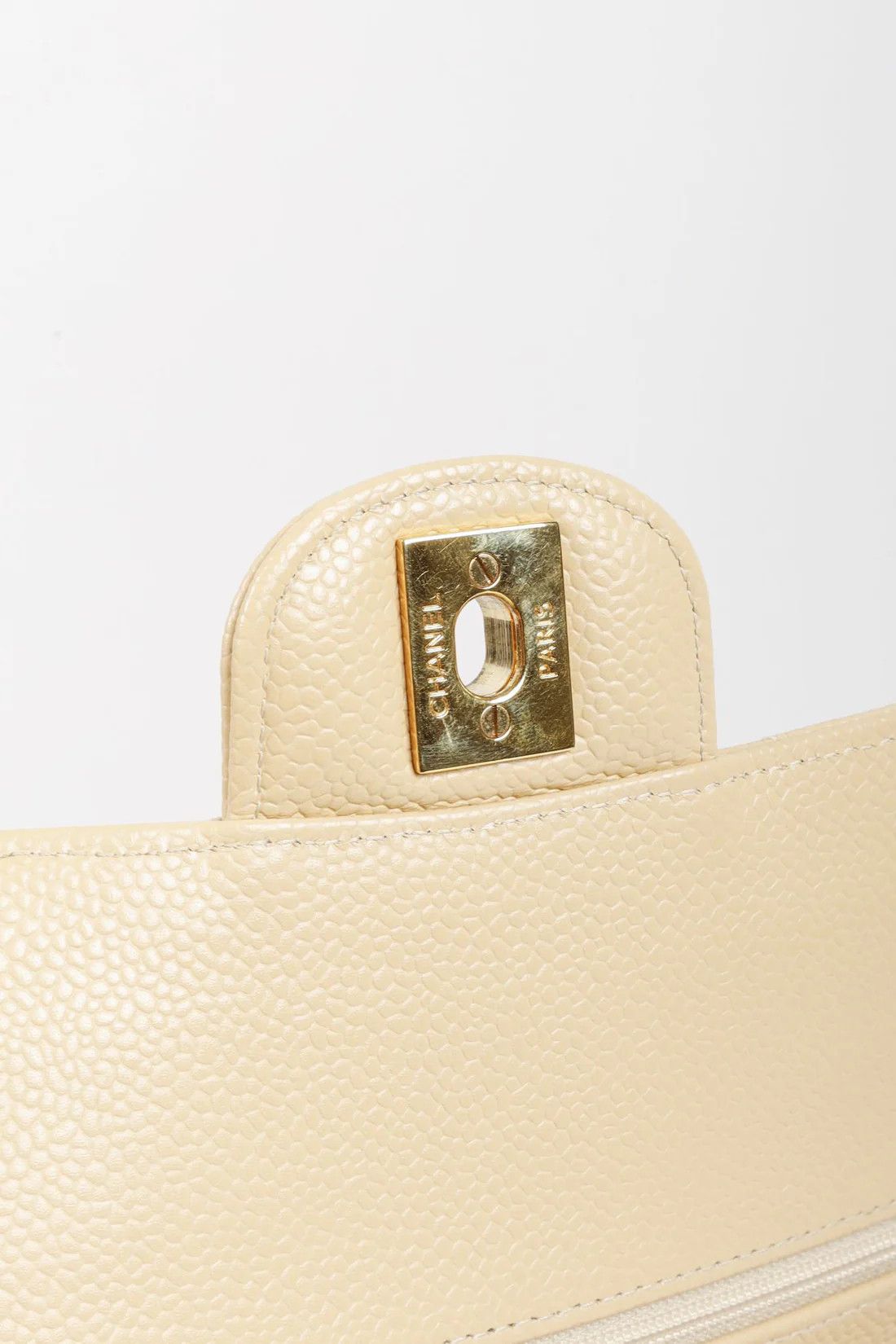 Chanel Chanel 2014 Beige Caviar Medium Double Flap Bag GHW Size ONE SIZE - 12 Thumbnail