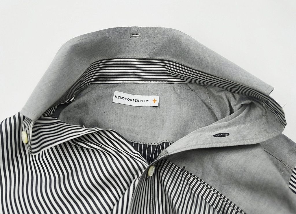 Head Porter HEAD PORTER PLUS asymmetrical stripe long sleeve shirt Size US M / EU 48-50 / 2 - 10 Thumbnail