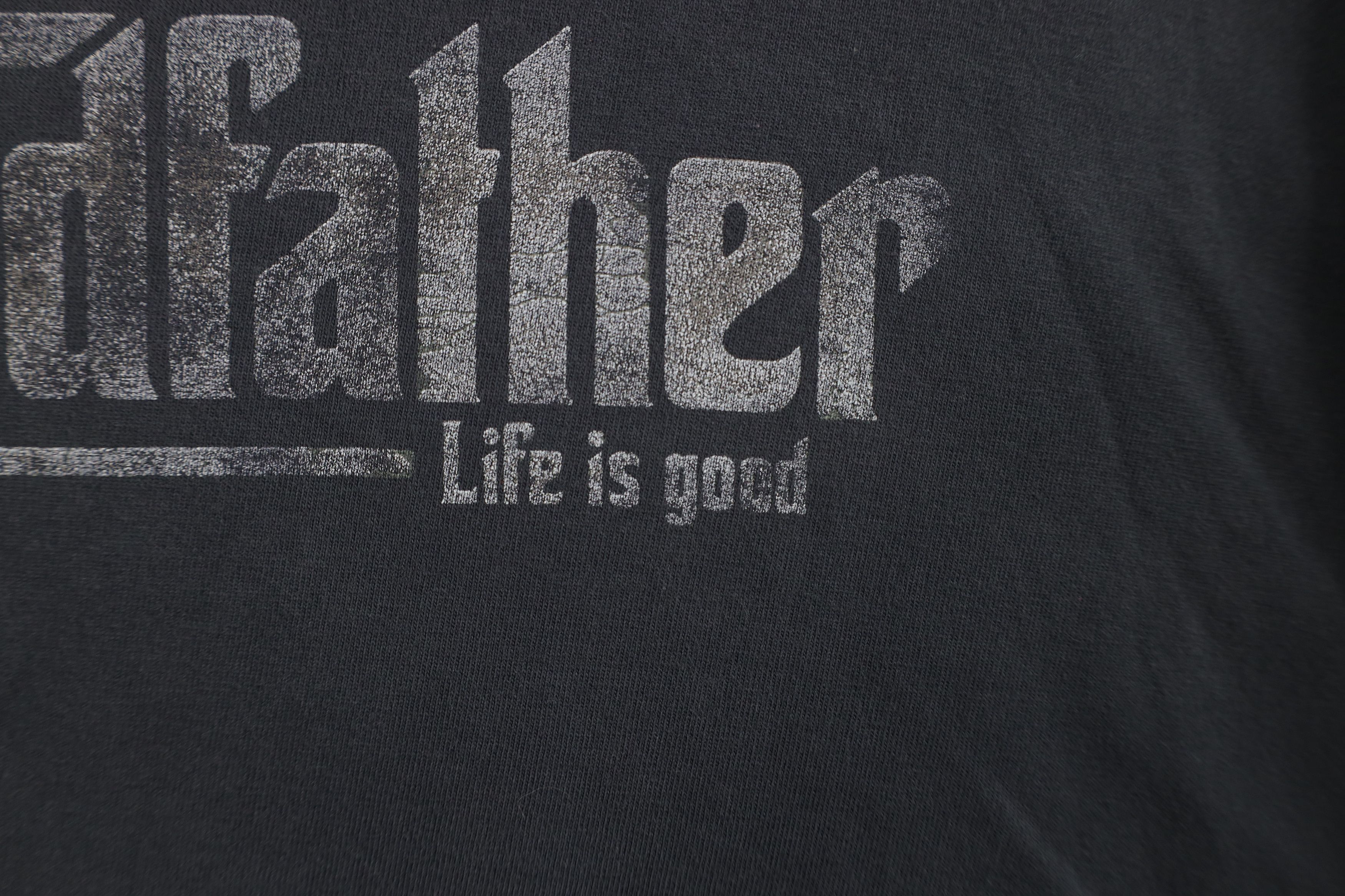 Life is Good Life Is Good Spell Out The Goodfather T-Shirt Gray Cotton Size US XL / EU 56 / 4 - 5 Thumbnail