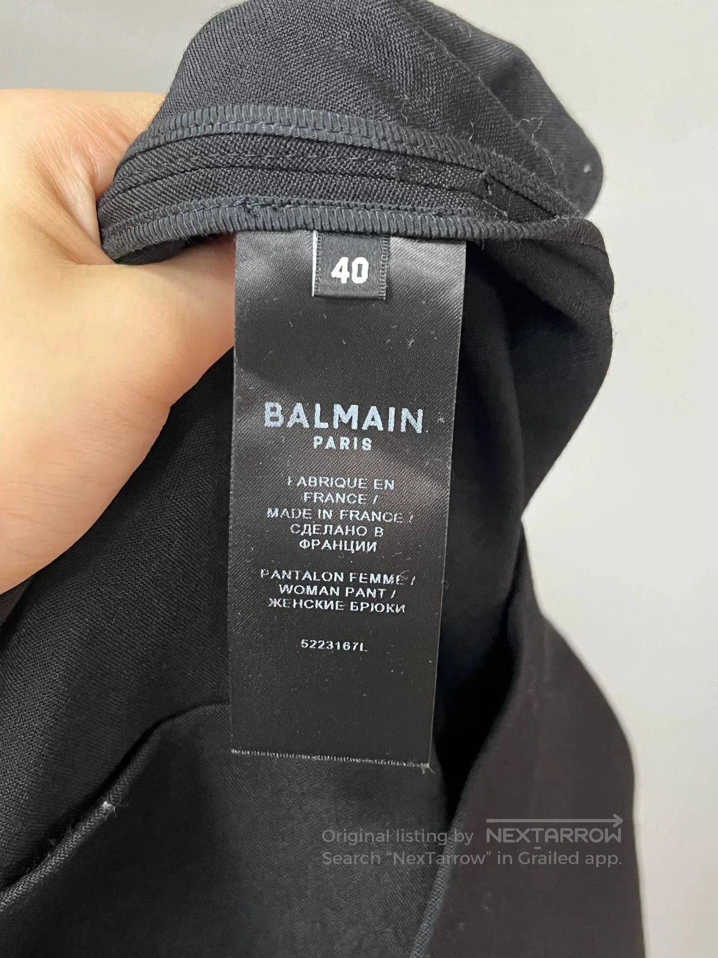 Balmain Balmain Black Drapey Tailored Trousers. Size US 40 / EU 56 - 3 Thumbnail