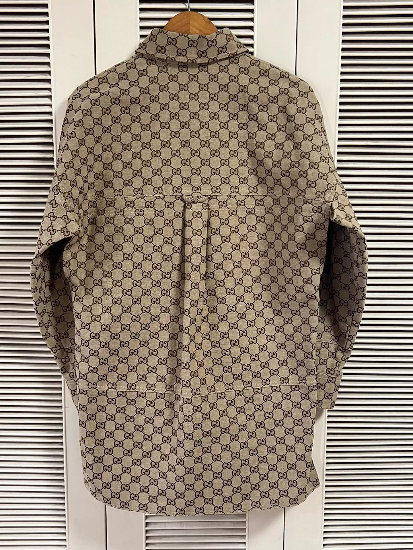 Gucci Gucci 42 EU GG Monogram Long-Sleeve Shirt Mint Size M / US 6-8 / IT 42-44 - 2 Thumbnail