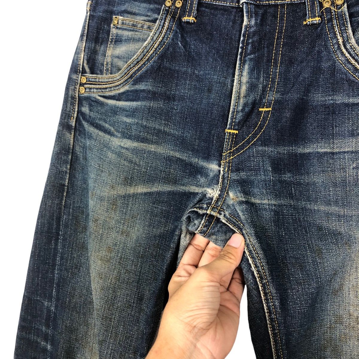 Japanese Brand 🔥VINTAGE DENIM LEE SELVEDGES RED LINE BIKER WEAR Size US 30 / EU 46 - 16 Thumbnail