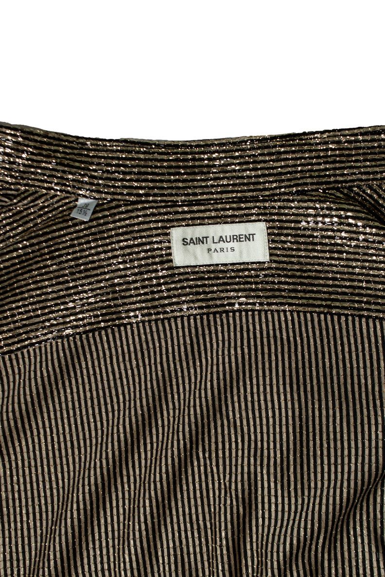 Saint Laurent Paris Saint Laurent, Black and gold striped lurex shirt Size US S / EU 44-46 / 1 - 5 Thumbnail