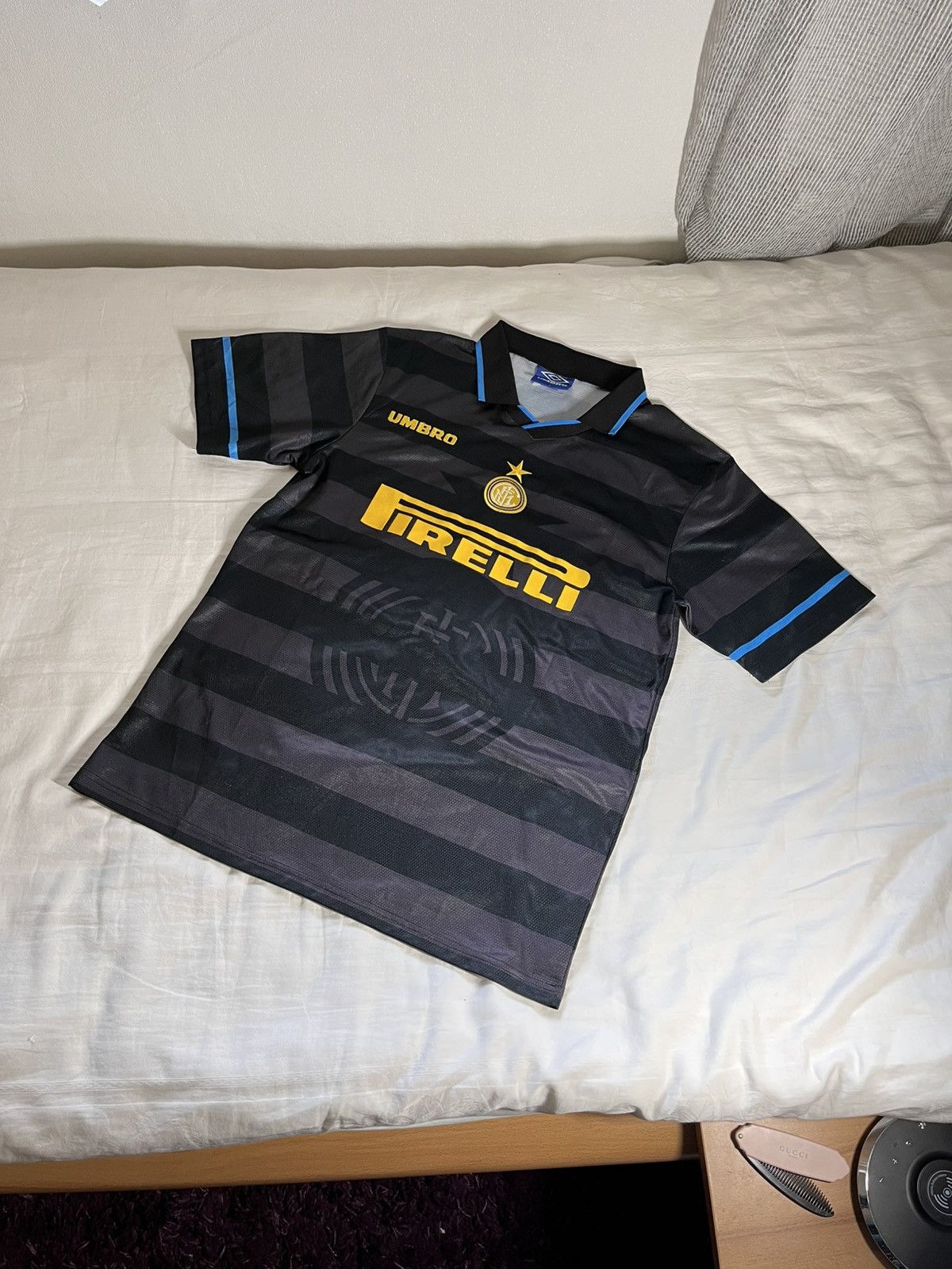 Umbro Vintage Inter Milano Jersey Rap Y2k Rare Swag Size US L / EU 52-54 / 3 - 1 Thumbnail