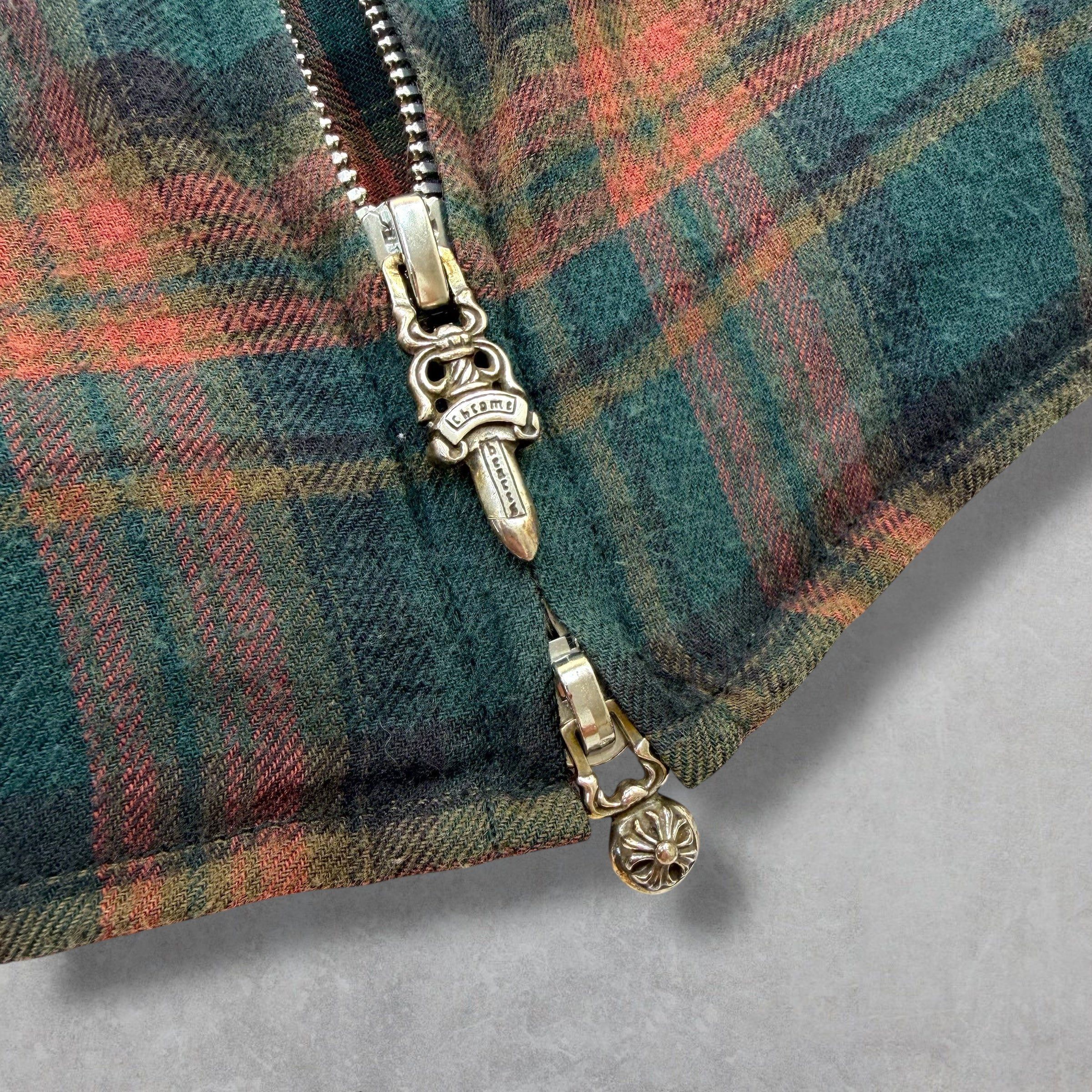 Chrome Hearts Chrome Hearts Green/Red Plaid Zip Up Shirt Small Size US S / EU 44-46 / 1 - 4 Thumbnail