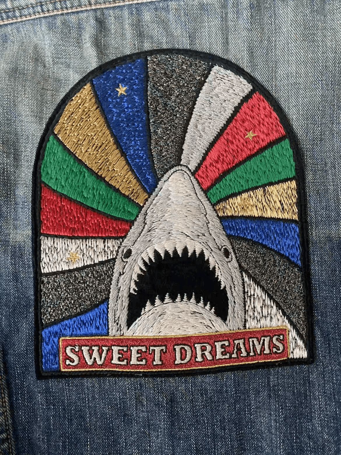 Saint Laurent Paris Saint Laurent Paris 16AW Shark Patch Denim Jacket Size US M / EU 48-50 / 2 - 2 Thumbnail