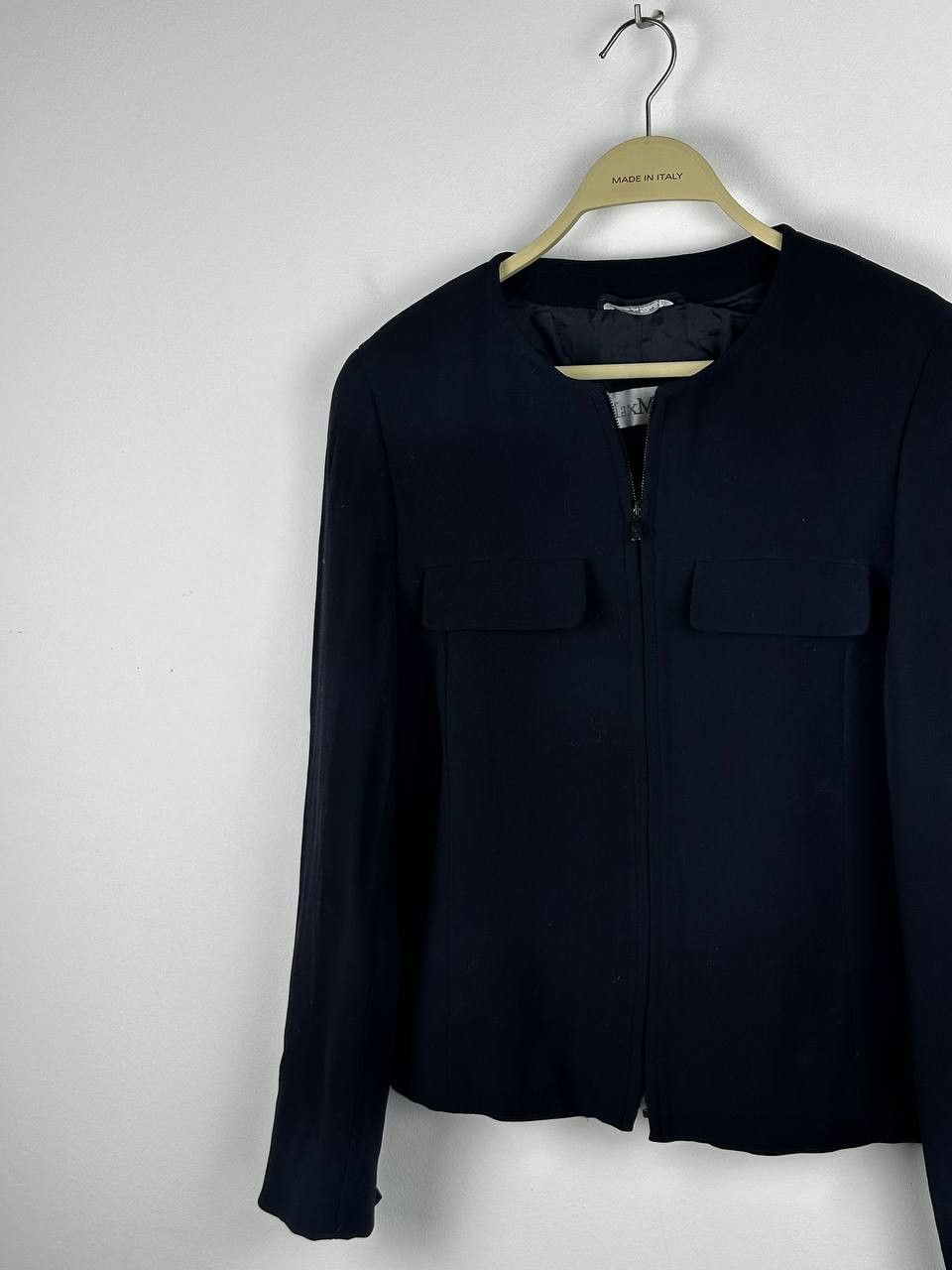 Max Mara Max Mara Luxury Wool Navy Blazer Jacket Size L / US 10 / IT 46 - 3 Thumbnail