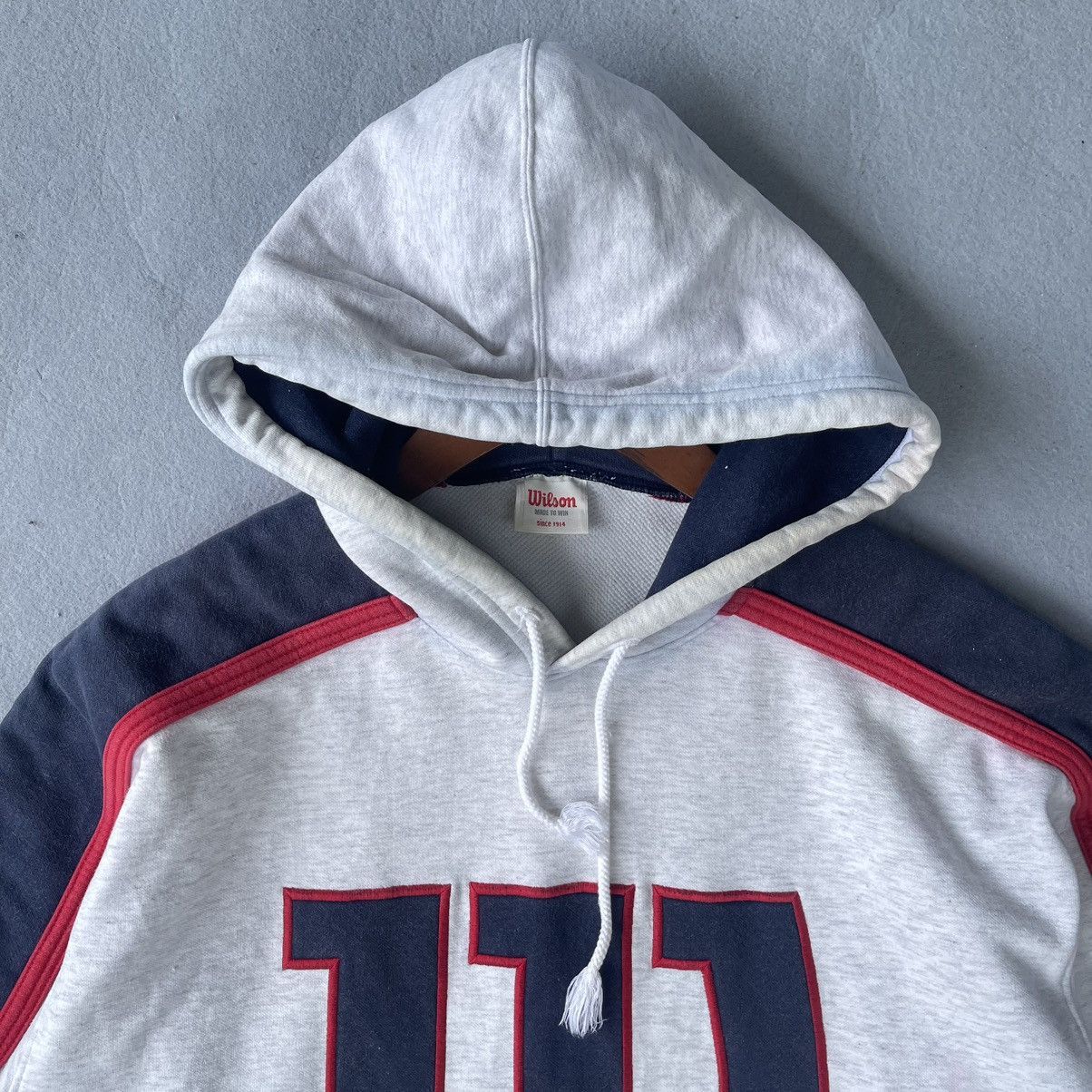 Wilson Vintage 90s Wilson Pro Staff Hoodie – Grey/Red/Navy Size US L / EU 52-54 / 3 - 3 Thumbnail