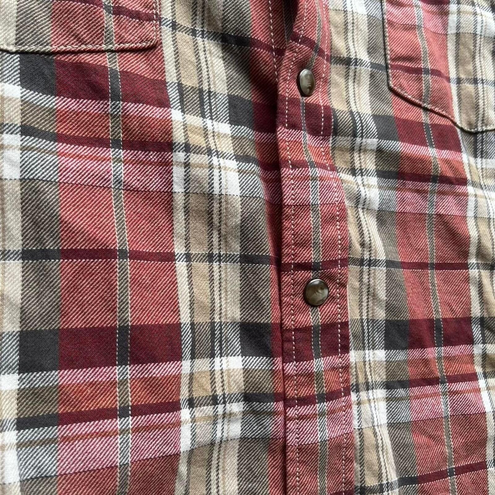 Eddie Bauer Eddie Bauer Snap Button Plaid Mens Large Long Sleeve Flannel Size US L / EU 52-54 / 3 - 3 Thumbnail