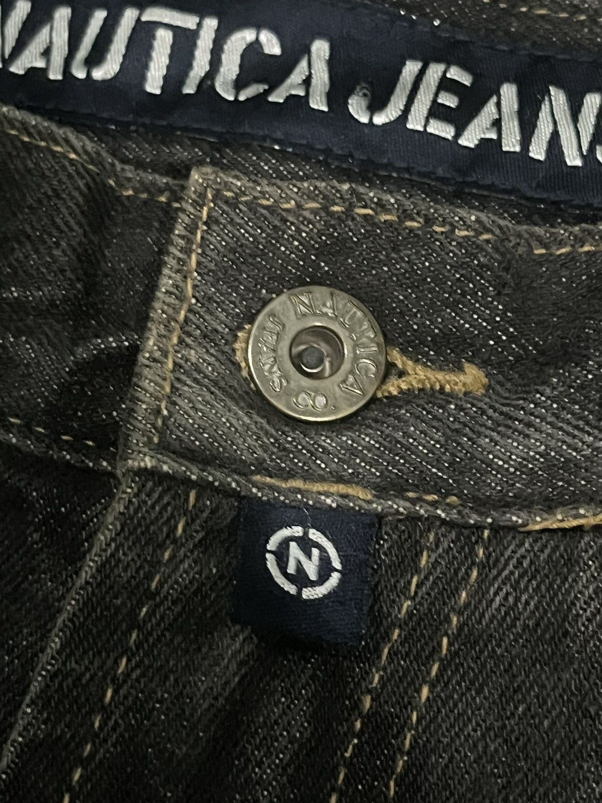 Le Grande Bleu (L.G.B.) × Nautica ⚡️Baggy⚡️Sick Nautica Grunge Style Distressed Frayed Leg Jeans Size US 32 / EU 48 - 5 Thumbnail