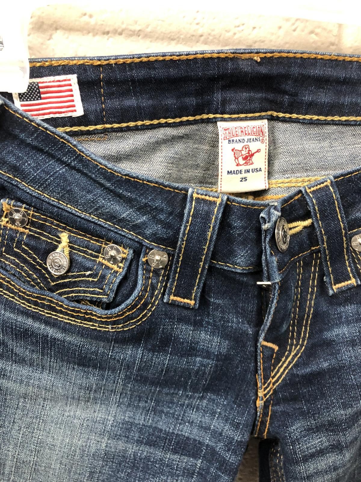 True Religion True Religion Women's Blue Denim Jeans - Stylish Fit Size 25" / US 0 / IT 36 - 2 Thumbnail