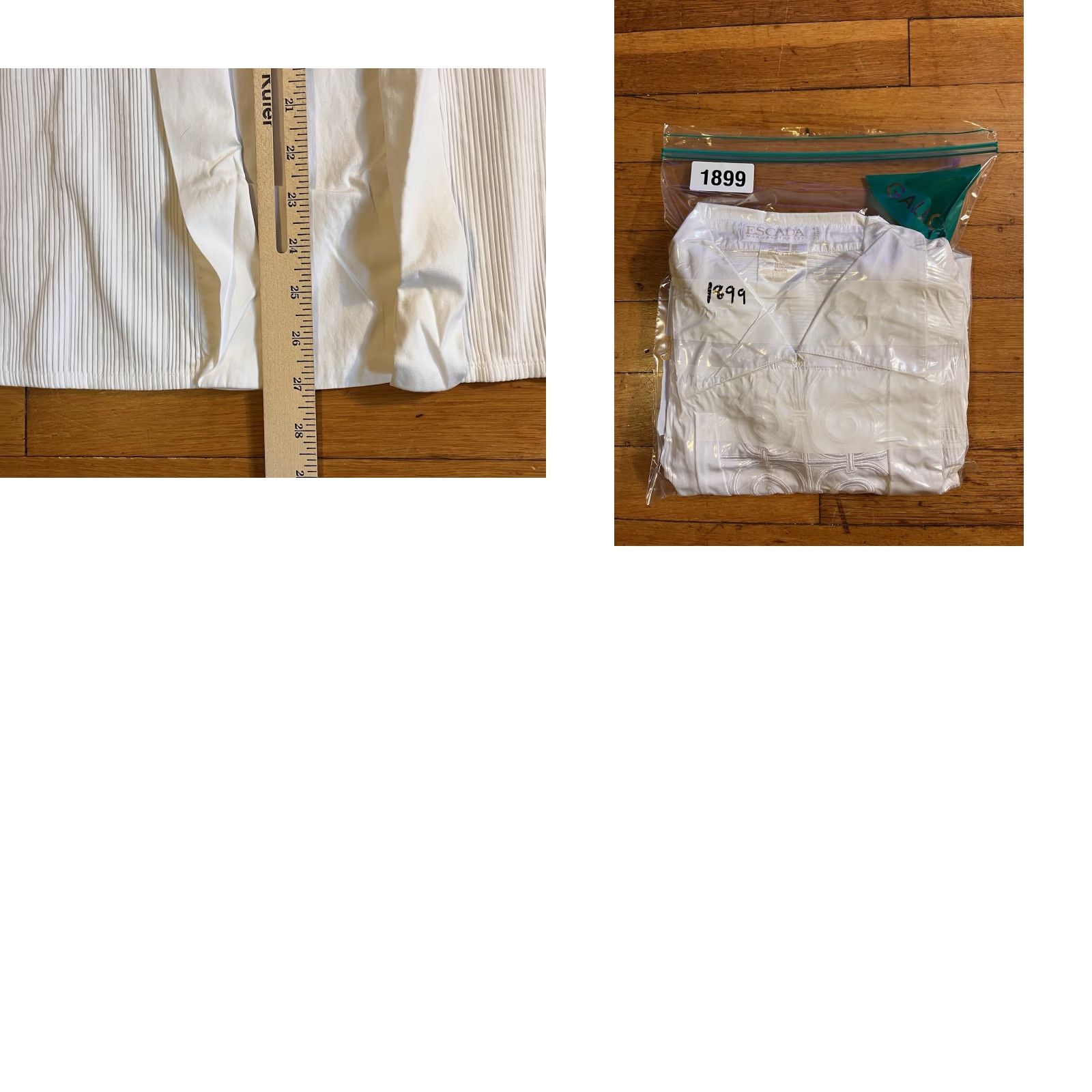 Escada VINTAGE Escada Blouse Women’s 42 White Ornate Ribbed Dressy Knit Button Collared 90s Designer Mens Women Girls Size M / US 6-8 / IT 42-44 - 9 Thumbnail