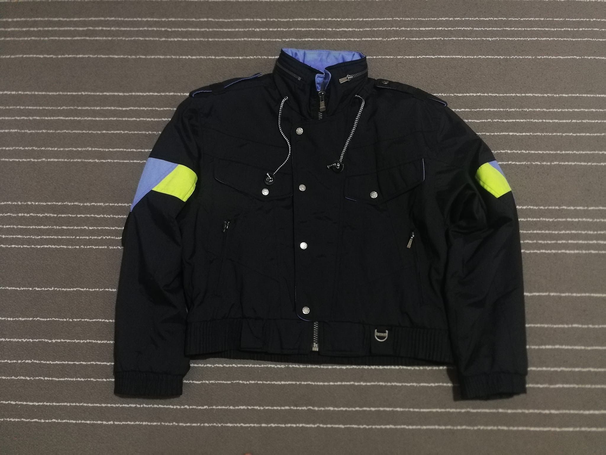 image of Estero Italia Racing Gear Bomber Jacket Ski M in Black, Men's (Size Medium)