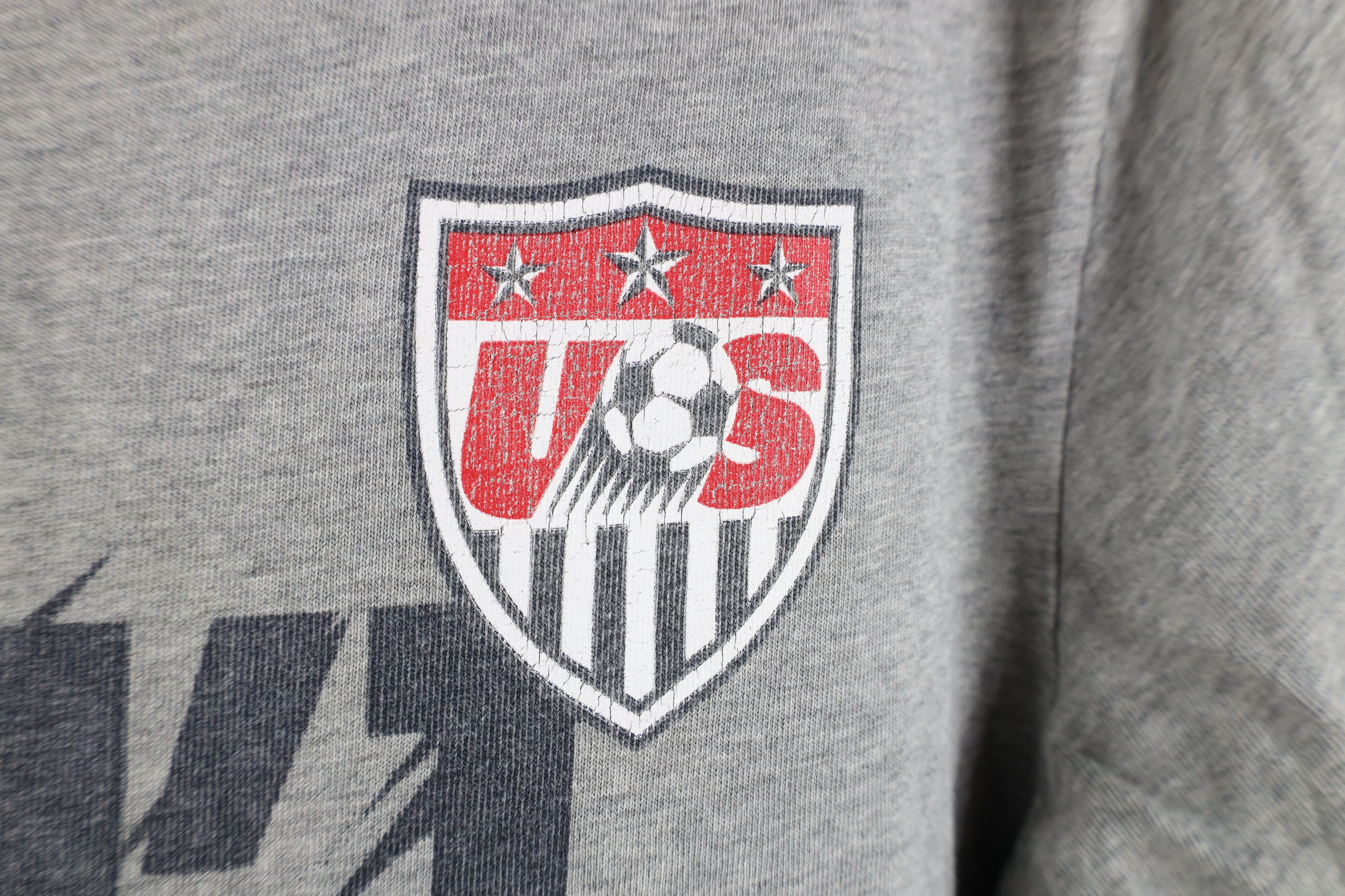 Nike Nike Team USA Soccer Futbol Short Sleeve T-Shirt Gray Size US L / EU 52-54 / 3 - 4 Thumbnail