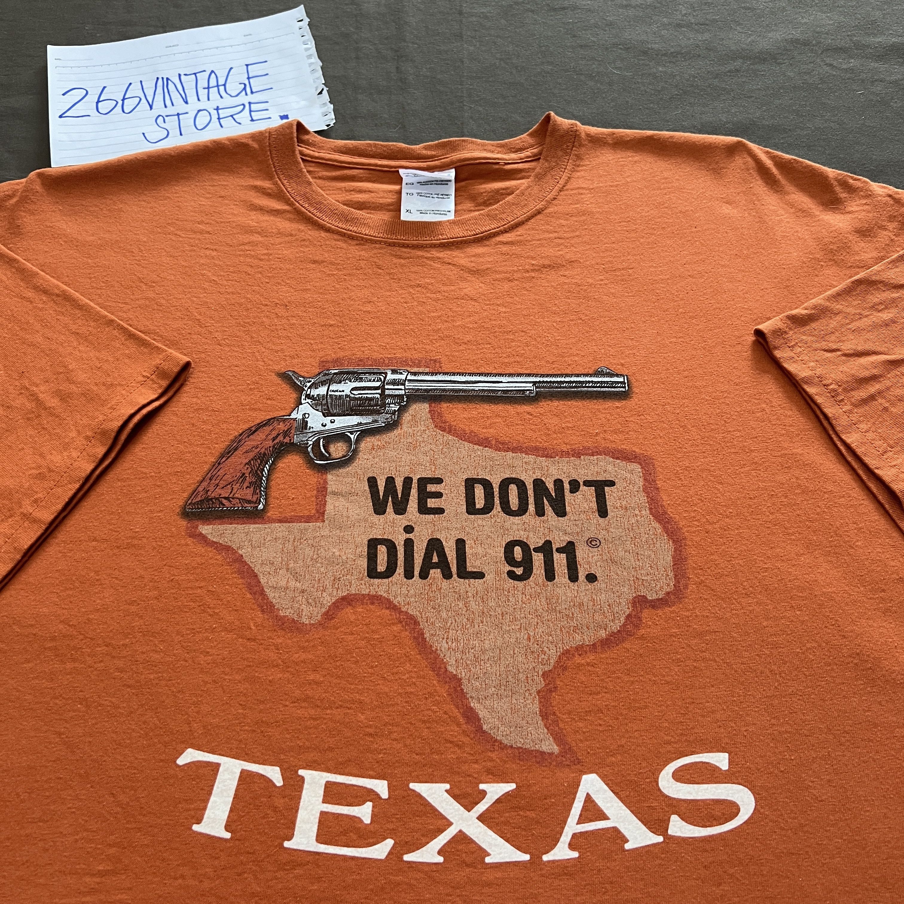 Vintage Vintage Y2K We Don't Dial 911 Tee XL Gun Size US XL / EU 56 / 4 - 1 Thumbnail
