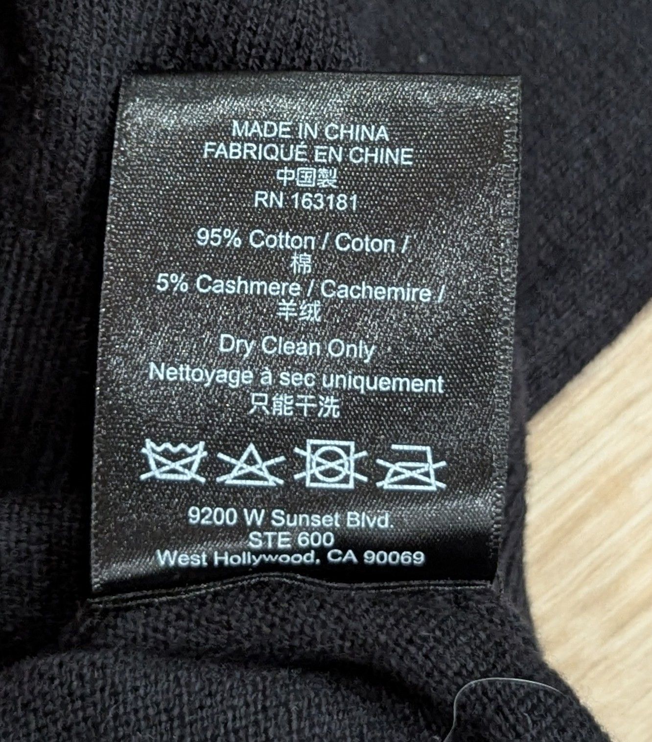 Rhude RHUDE Logo Knit Cotton/Cashmere T-Shirt Black/Ivory Medium Size US M / EU 48-50 / 2 - 6 Thumbnail