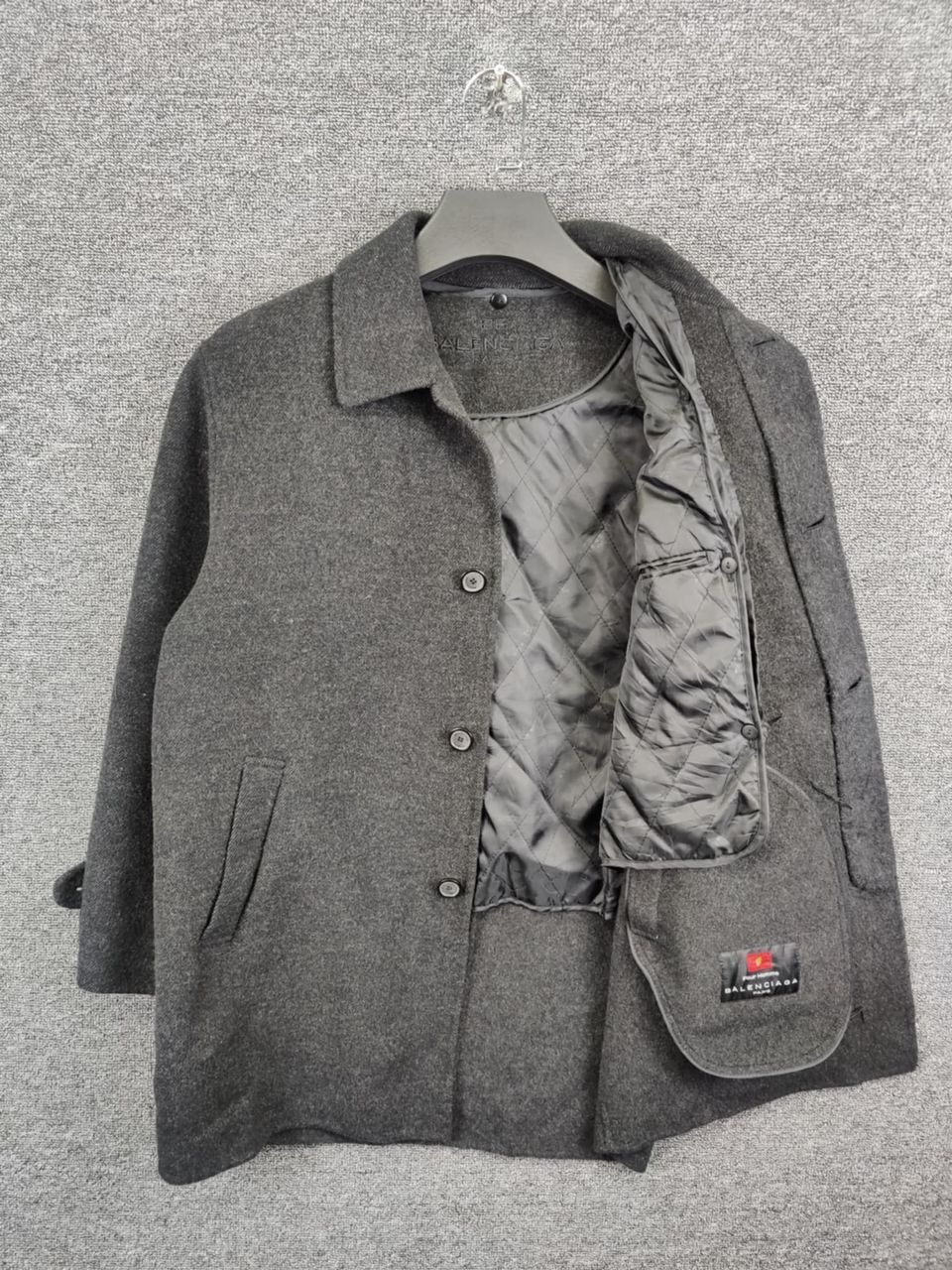 Balenciaga Balenciaga Paris Pour Homme Soft Wool Single Breasted Coat Size US L / EU 52-54 / 3 - 6 Thumbnail