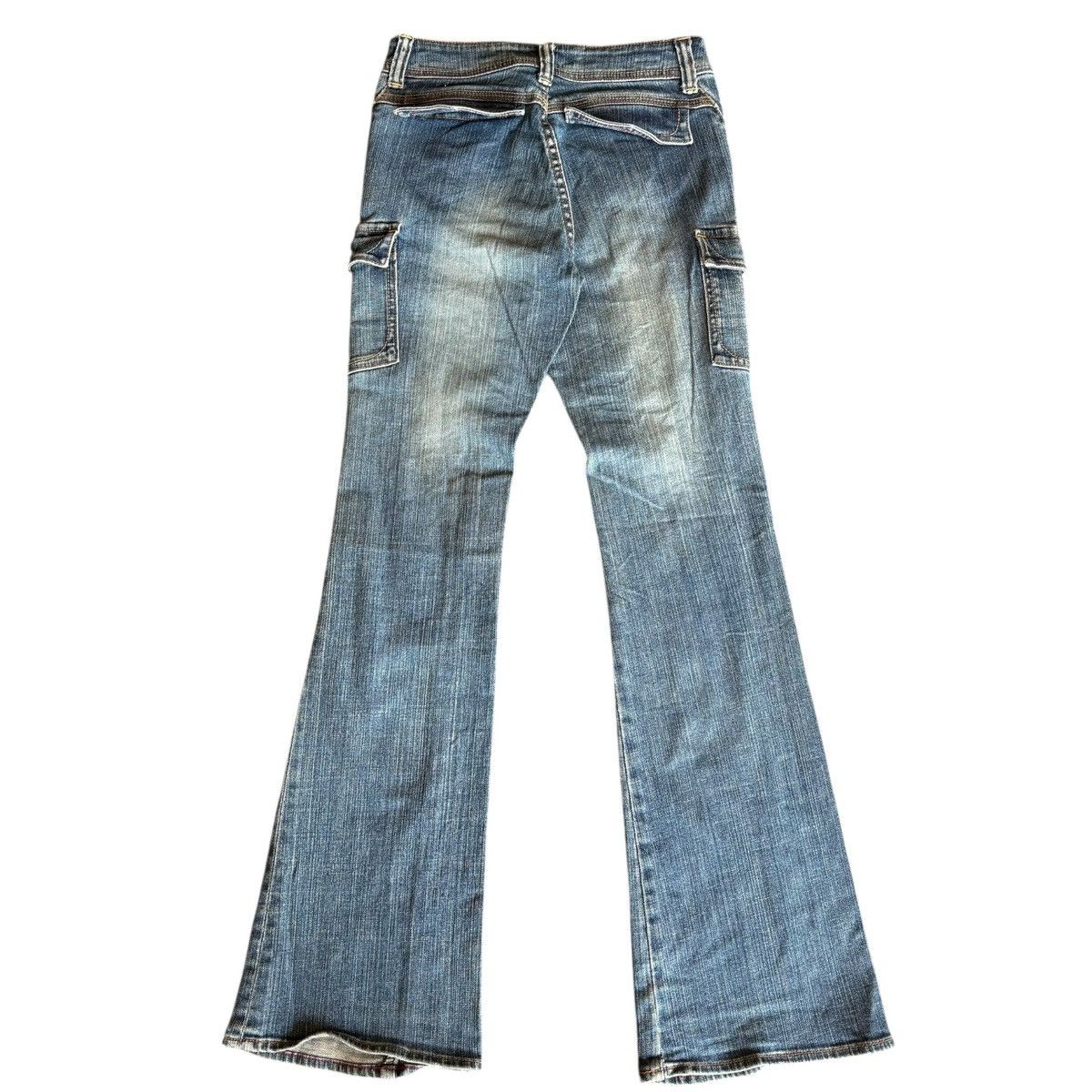 If Six Was Nine Flare Cargo Jeans Blue Denim Georgia Love Size 26’ Size 26" / US 2 / IT 38 - 2 Thumbnail