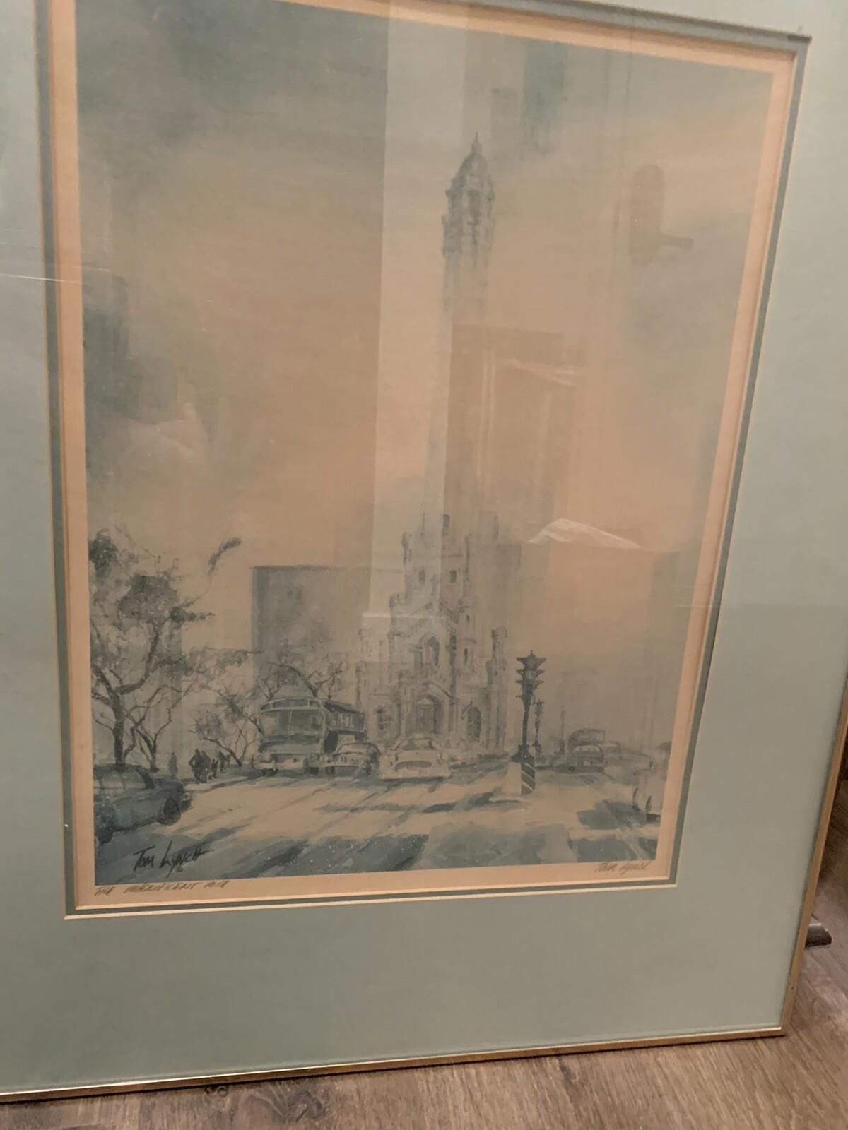 Designer Tom Lynch Framed & Dbl. Matted The Magnificent Mile Chicago Size ONE SIZE - 6 Thumbnail