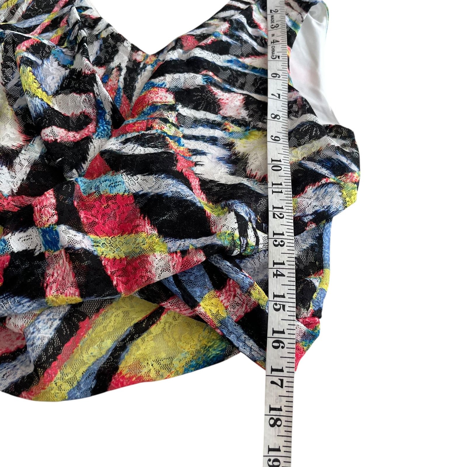 Just Cavalli Just Cavalli Multicolor Abstract Print Lace Blouse Size S / US 4 / IT 40 - 8 Thumbnail