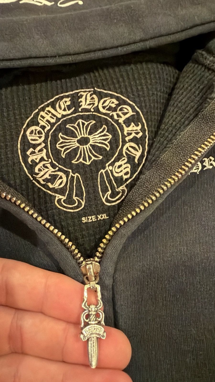 Chrome Hearts CRAZY Vintage ‘90s Chrome Hearts Thermal Lined Hoodie ‘F U’ Size US XXL / EU 58 / 5 - 3 Thumbnail