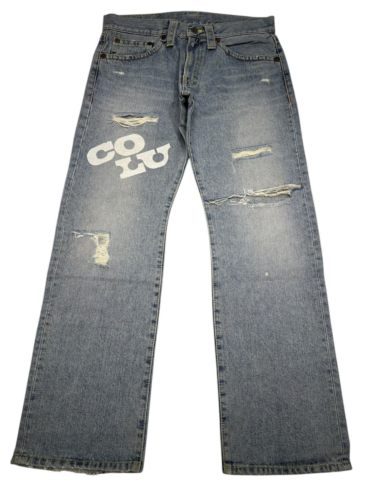 Acne Studios COCOLULU THRASHED DISTRESSED DENIM JEANS Size US 31 - 1 Thumbnail