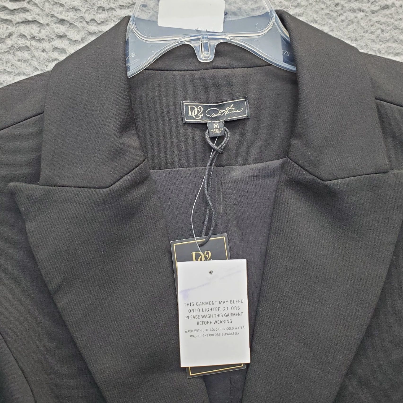 Vintage Diane Gilman Blazer Jacket Womens M Black Single Breasted Peak Lapel - DG2 Shirt Blazer Womens M Black Plaid Casual Size M / US 6-8 / IT 42-44 - 3 Thumbnail