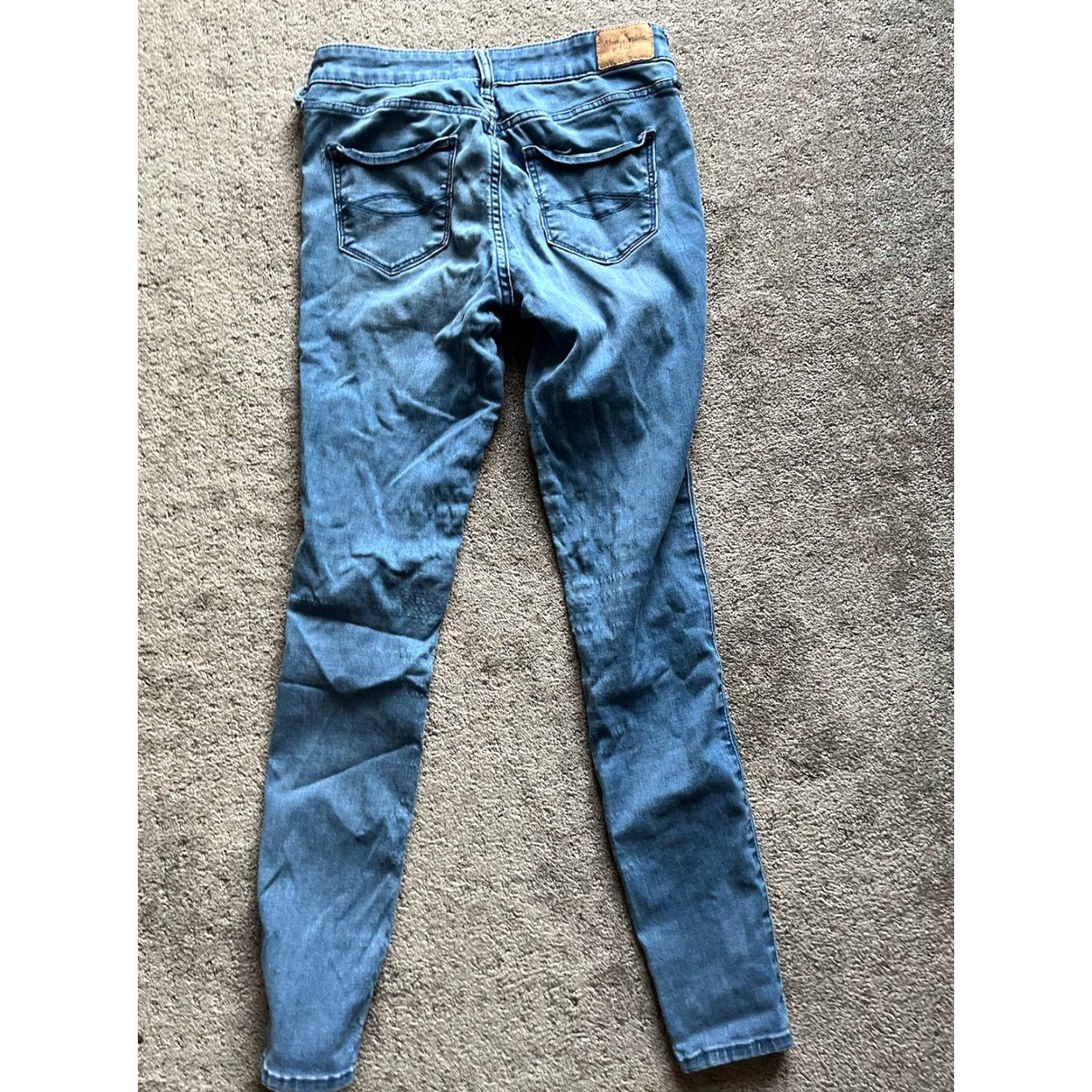 Abercrombie & Fitch Abercrombie & Fitch Jeans Womens 4 Regular Denim Ankle 27x29 Blue Slim 5-Pocket Distressed Modern Medium Rise Size 27" / US 4 / IT 40 - 3 Thumbnail