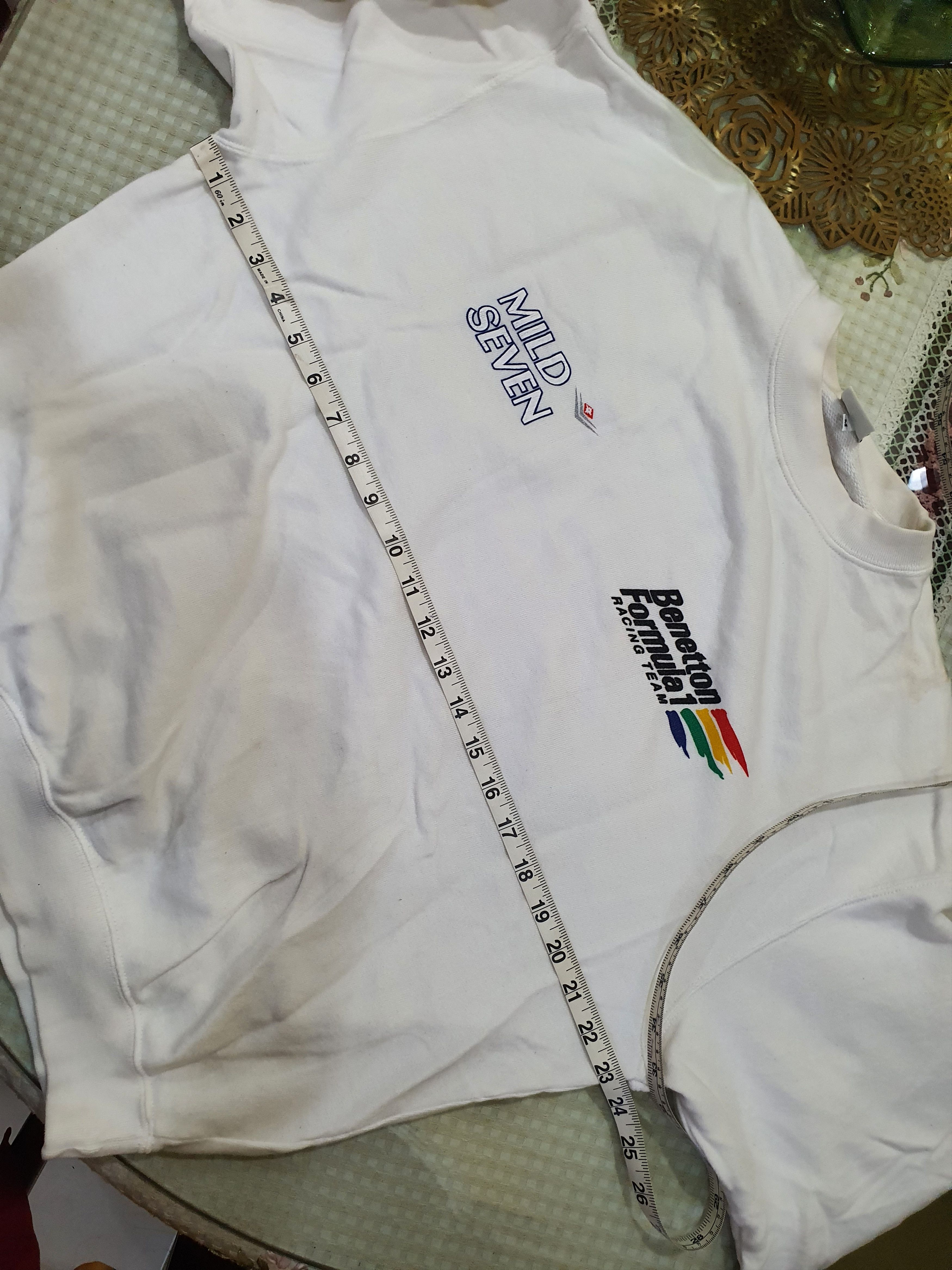 Benetton vintage 90s Benetton F1 Racing Team white crewneck sweatshir Size US M / EU 48-50 / 2 - 11 Thumbnail