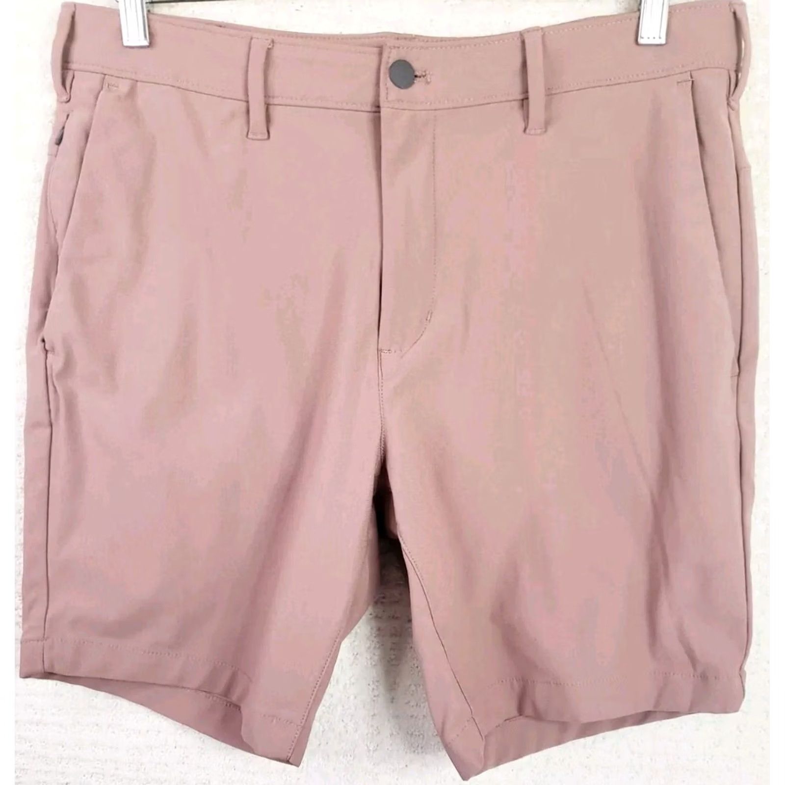 Lands' End Lands End Shorts Men's 35x9 Traditional Pink Stretch Flat Front 5 Pocket Size US 35 - 2 Thumbnail