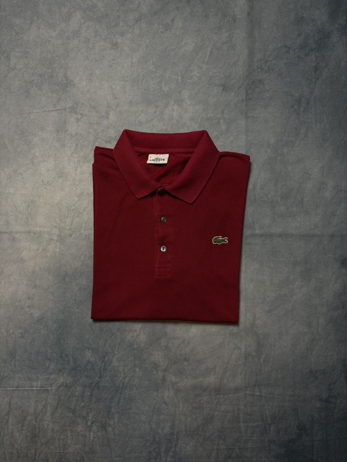 Lacoste × Vintage Lacoste Classic Piqué Polo Burgundy – Size 5 (F010) Size US L / EU 52-54 / 3 - 1 Thumbnail
