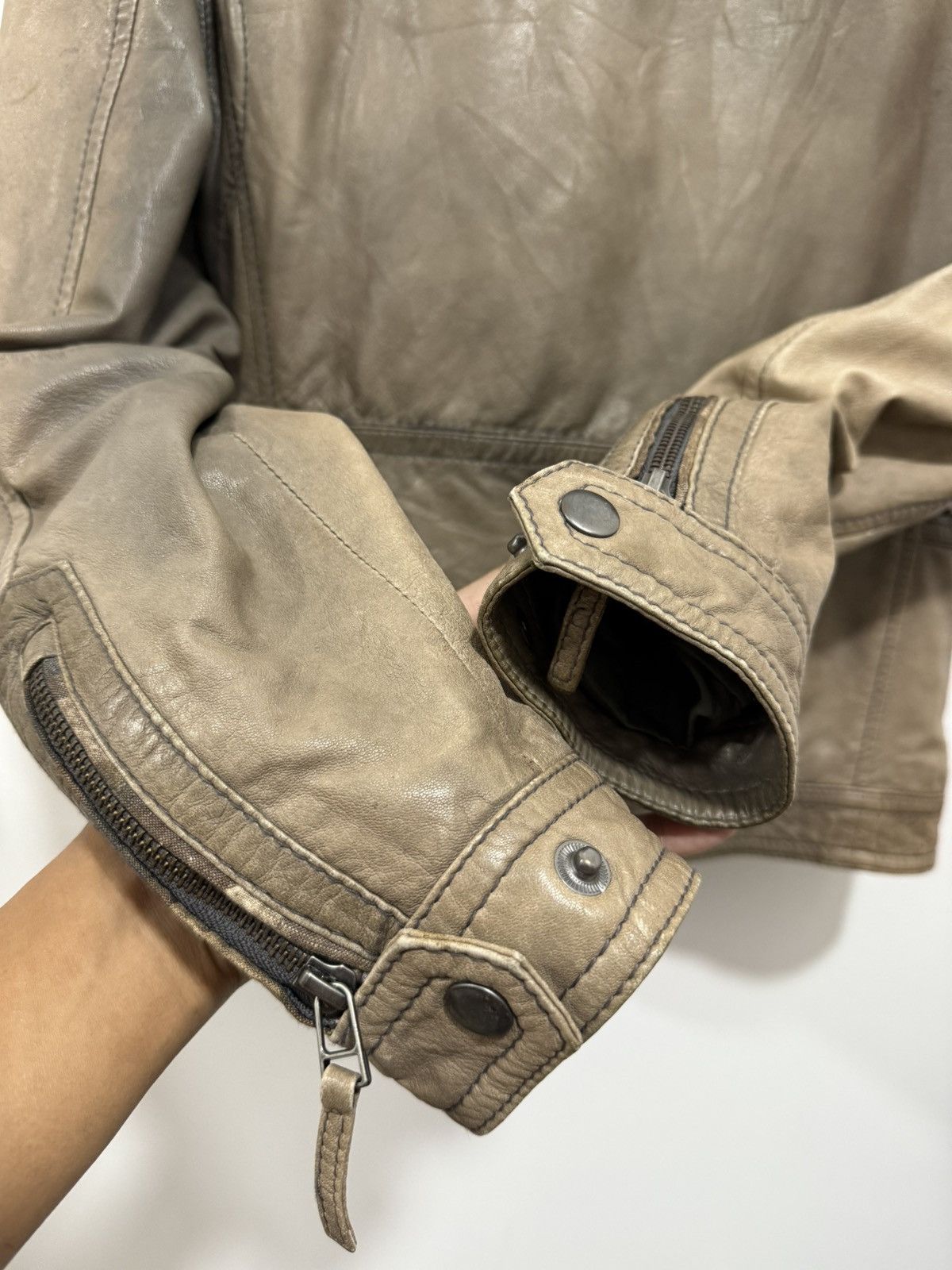 Vintage Natural faded The Jack Leather Jacket Size US S / EU 44-46 / 1 - 10 Thumbnail