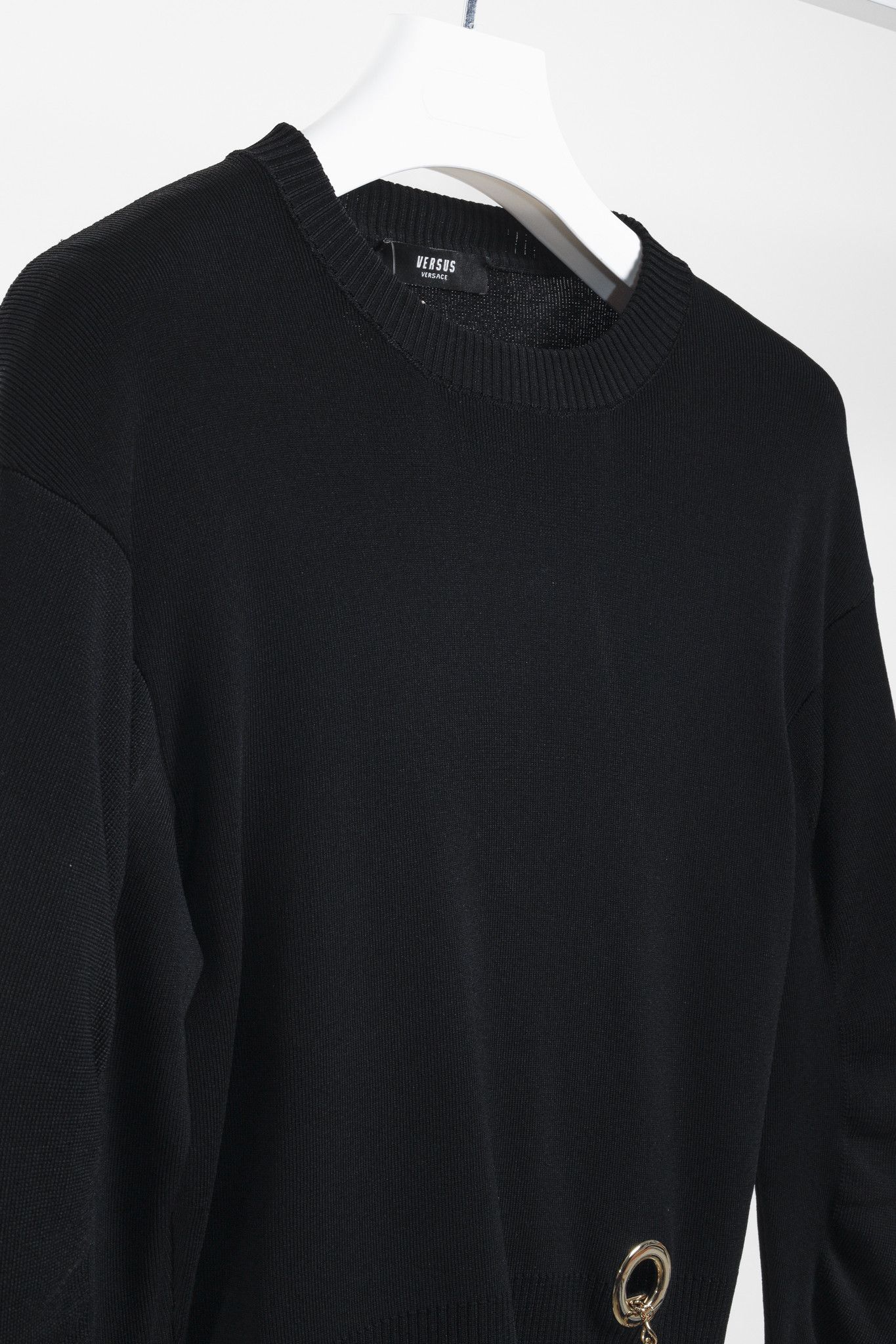Versus Versace Versus Versace Black Knit Sweater Size M / US 6-8 / IT 42-44 - 3 Thumbnail