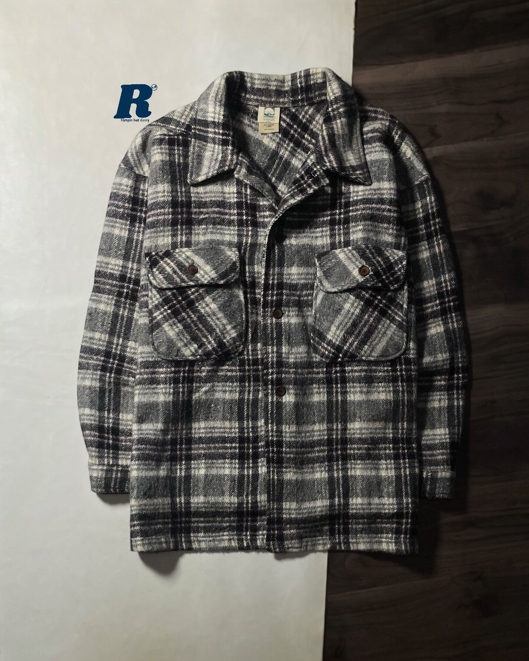OAK FLANNEL SHIRT WOOL OAK POINTE SIZE L OVERSIZED Size US XXL / EU 58 / 5 - 1 Thumbnail