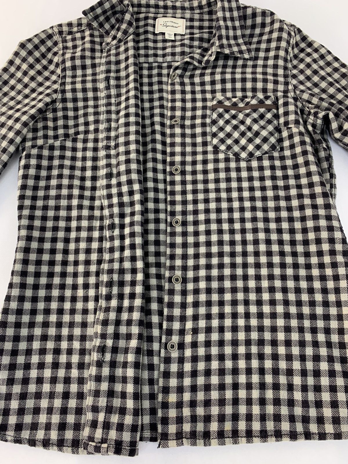 Levi's Levi’s Strauss Signature Flannel Mini Checked Button Up Size S / US 4 / IT 40 - 5 Thumbnail