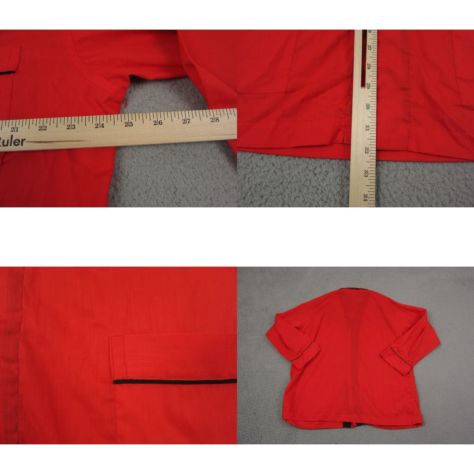 Pierre Cardin Pierre Cardin Shirt Button-Up 70s 90s Mens Red Black Cotton Size L Long Sleeve Collared Spread Pocket Vintage Shirt Size US L / EU 52-54 / 3 - 8 Thumbnail