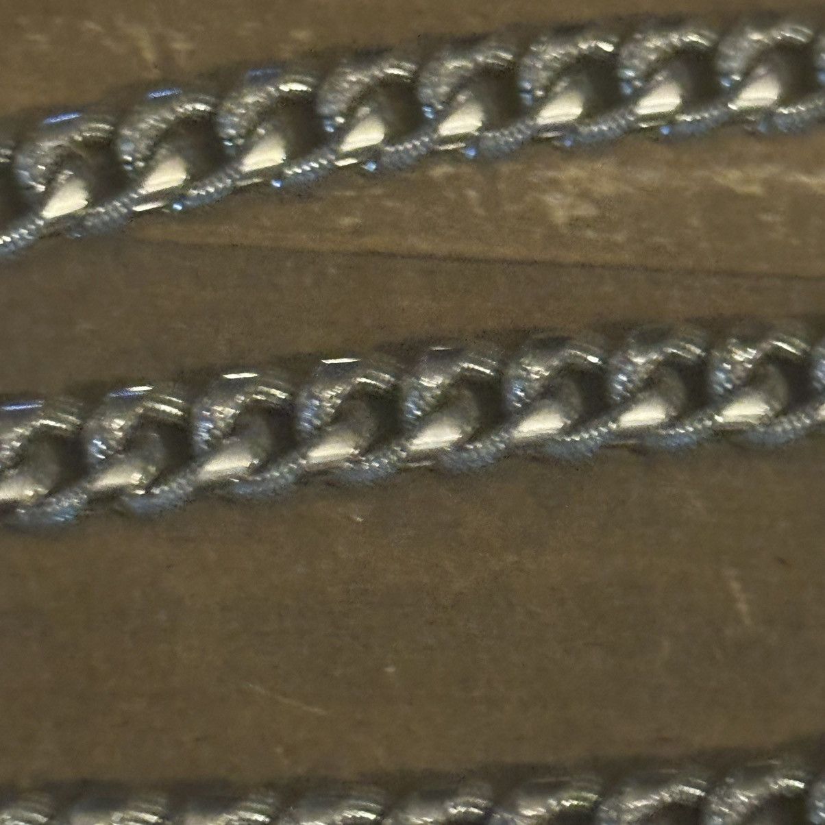 Vintage Vintage silver tone heavy textured curb link chain necklace Size ONE SIZE - 3 Thumbnail
