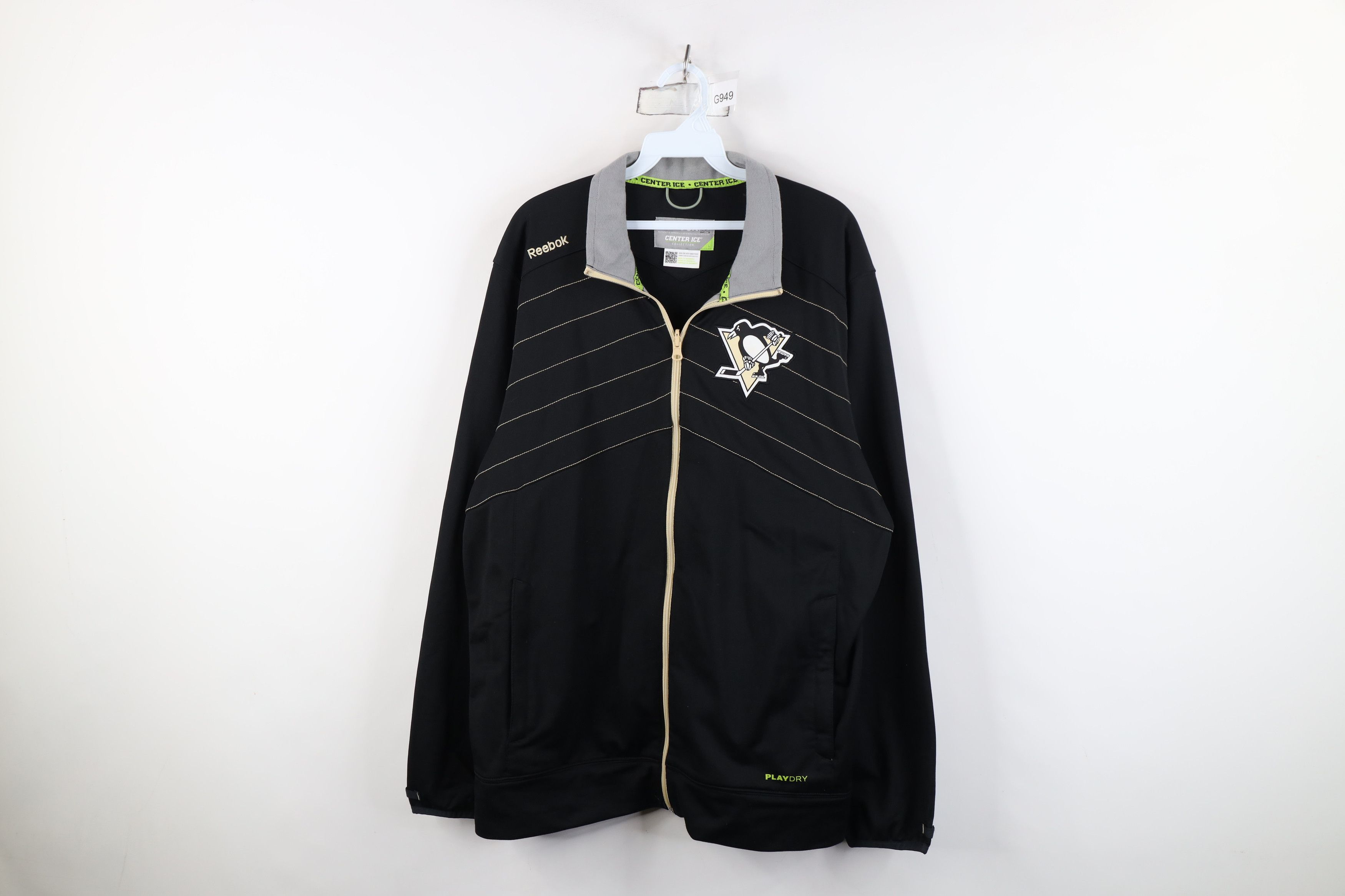 Reebok Reebok Center Ice Penguins Hockey Full Zip Jacket Black Size US L / EU 52-54 / 3 - 1 Thumbnail